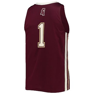 Men's adidas #1 Maroon Mississippi State Bulldogs Reverse Retro Jersey