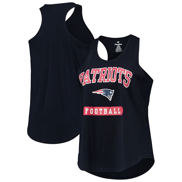 Women's New England Patriots Navy Plus Size Team Racerback Tank Top