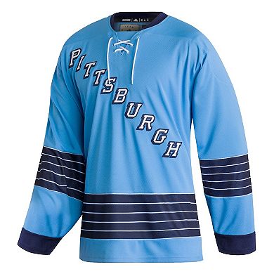 Men's adidas Light Blue Pittsburgh Penguins Team Classics Authentic Blank Jersey