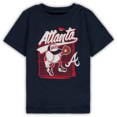 Atlanta Braves Crew Neck Pinstripes Jersey Shirt Ladies Medium Navy  Fanatics MLB