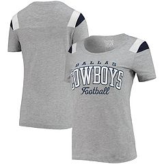 Women's New Era Navy Dallas Cowboys Dip Dye V-Neck T-Shirt