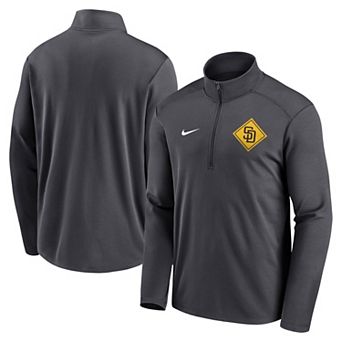 Men's Nike Anthracite San Diego Padres Diamond Icon Pacer Performance Quarter-Zip Top