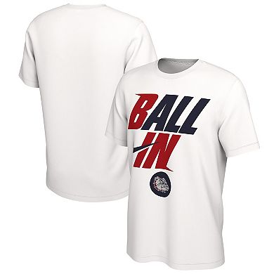 Men's Nike White Gonzaga Bulldogs Ball In Bench T-Shirt
