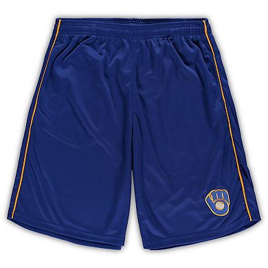 Men's ProfileÂ Royal Milwaukee Brewers Big & Tall Mesh Shorts