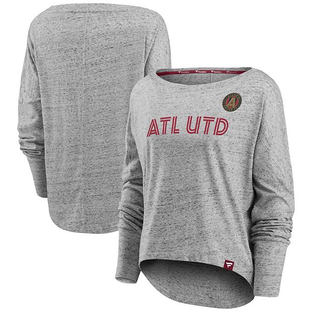 Atlanta Falcons Fanatics Branded Women's Team Ambition Cold Shoulder Long Sleeve T-Shirt - Gray