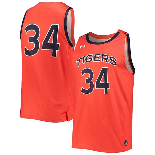 Men's Under Armour #34 Orange Auburn Tigers Alternate Replica Basketball  Jersey