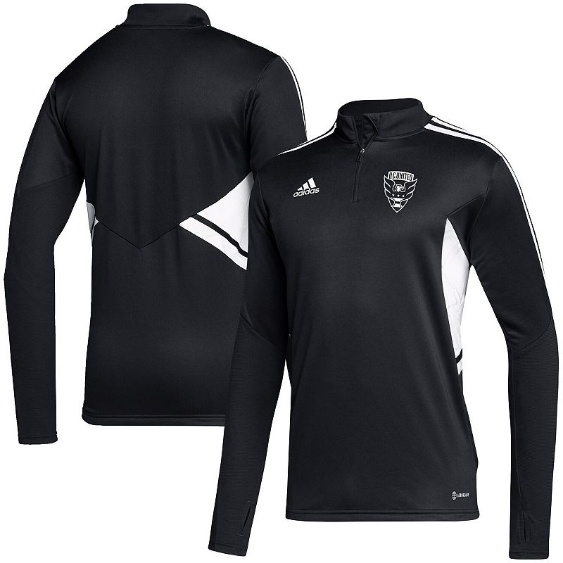 UPC 195737001274 product image for Men's adidas Black D.C. United Quarter-Zip AEROREADY Training Top, Size: Large | upcitemdb.com