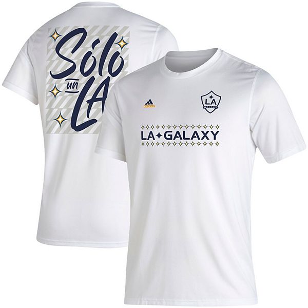 Men's adidas White LA Galaxy Jersey Hook AEROREADY T-Shirt