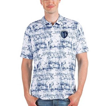 Men's Antigua Navy Sporting Kansas City Vivid Polo