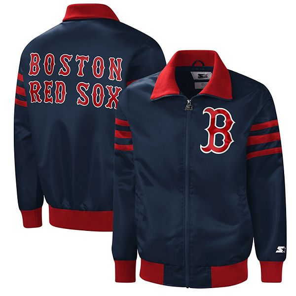 Wool/Leather Full-Snap Boston Red Sox Varsity Navy and White Jacket -  Jackets Masters