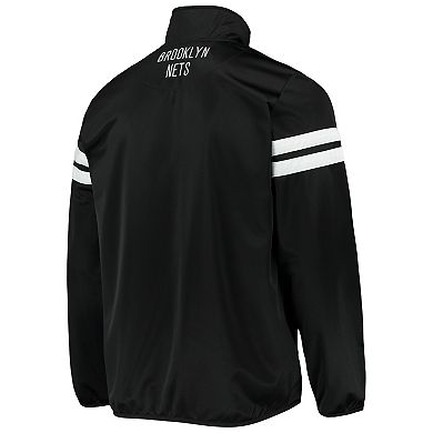 Men's G-III Sports by Carl Banks Black Brooklyn Nets Power Pitcher Full-Zip Track Jacket