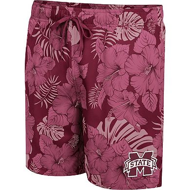 Men's Colosseum Maroon Mississippi State Bulldogs The Dude Swim Shorts