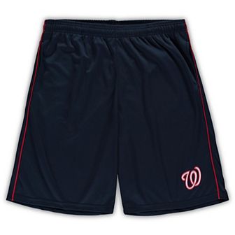 Men's Navy Washington Nationals Big & Tall Mesh Shorts