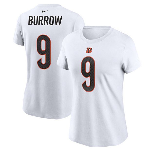 Cincinnati Bengals Name & Number Graphic T-Shirt - Joe Burrow 9 - Womens