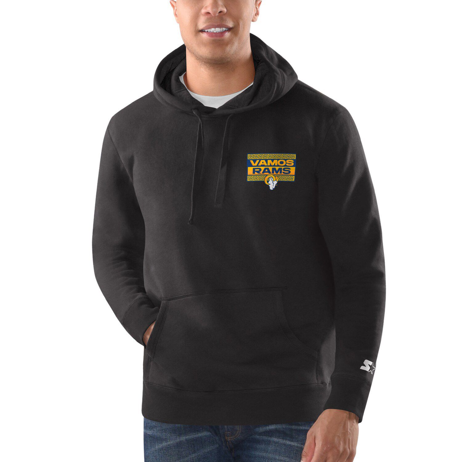 Men's Colosseum Black VCU Rams Arch & Logo 3.0 Full-Zip Hoodie