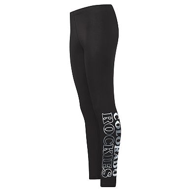 Women's G-III 4Her by Carl Banks Black Colorado Rockies Stadium Leggings