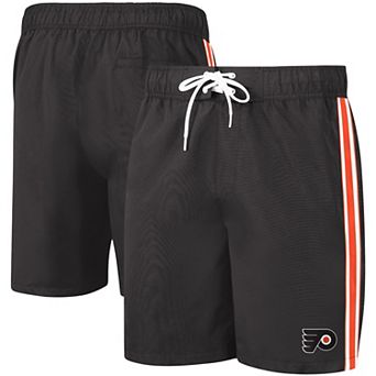 Men's G-III Sports by Carl Banks Black/Orange Philadelphia Flyers Sand Beach Swim Shorts