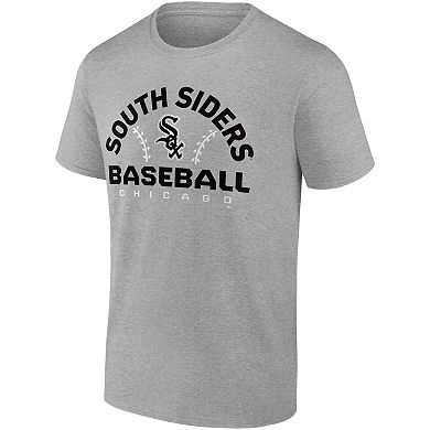Men's Fanatics Branded Gray Chicago White Sox Iconic Go for Two T-Shirt