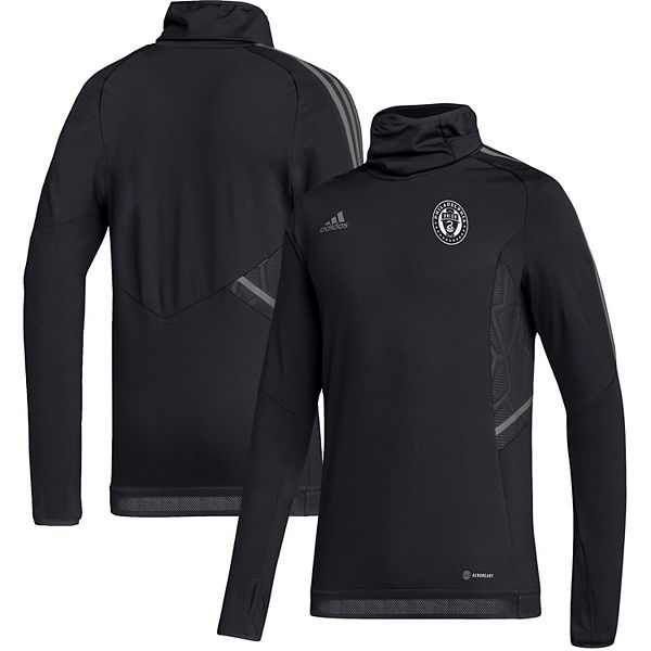 Men's adidas Black/Gray Philadelphia Union AEROREADY Raglan Warmup Top