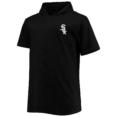 Men's Black Chicago White Sox Big & Tall Jersey Short Sleeve Pullover Hoodie T-Shirt