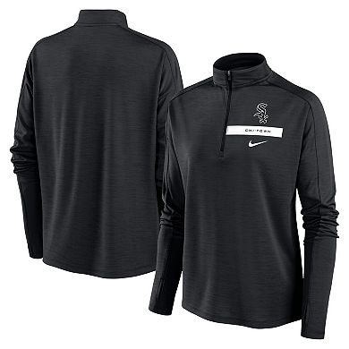 Women's Nike Black Chicago White Sox Primetime Local Touch Pacer Quarter-Zip Top