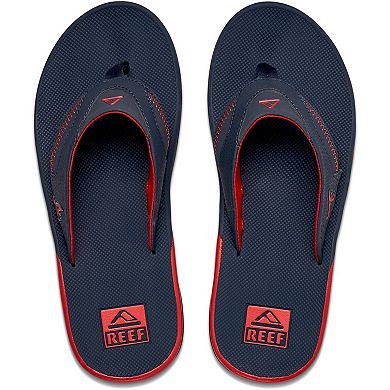 Men's REEF Atlanta Braves Fanning Bottle Opener Sandals