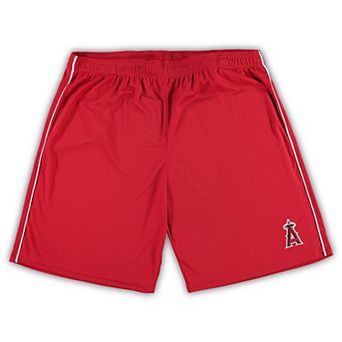 Men's Red Los Angeles Angels Big & Tall Mesh Shorts
