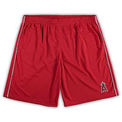 Men's Red Los Angeles Angels Big & Tall Mesh Shorts