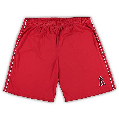 Men's Red Los Angeles Angels Big & Tall Mesh Shorts
