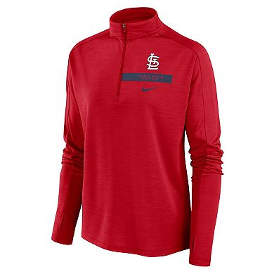 Women's Nike Red St. Louis Cardinals Primetime Local Touch Pacer Quarter-Zip Top