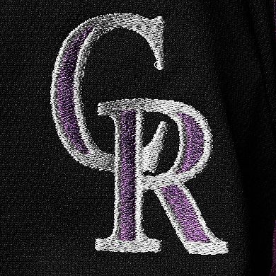 Men's Black Colorado Rockies Big & Tall Mesh Shorts