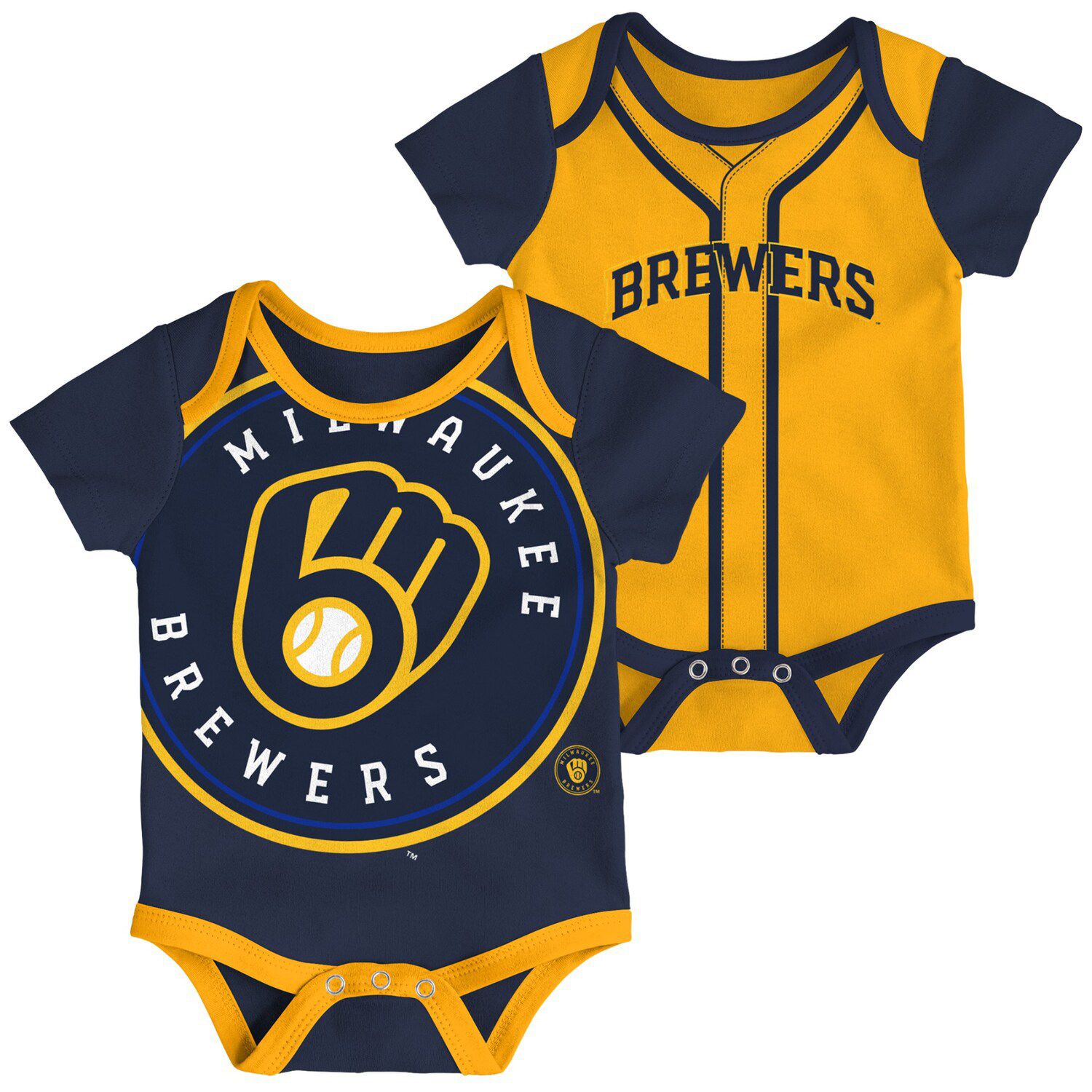 Newborn & Infant Houston Astros White/Heather Gray Little Slugger Two-Pack  Bodysuit Set