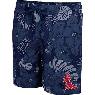 Men's Colosseum Navy Ole Miss Rebels The Dude Swim Shorts