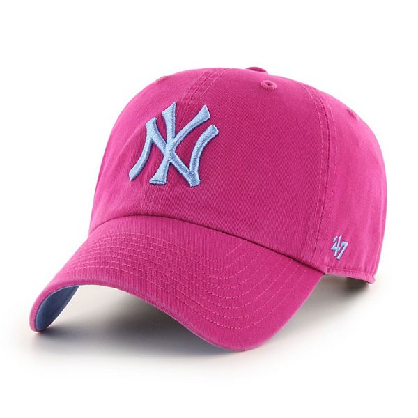 schedel aardbeving verbrand Men's '47 Pink New York Yankees Periwinkle Orchid Undervisor Clean Up  Adjustable Hat
