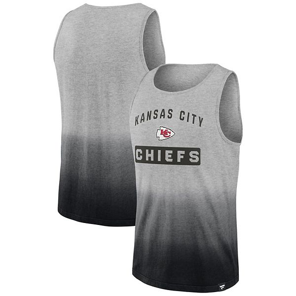 Kansas City Chiefs HEATHERED GRAY/BLACK OMBRE T-Shirt - Fanatics