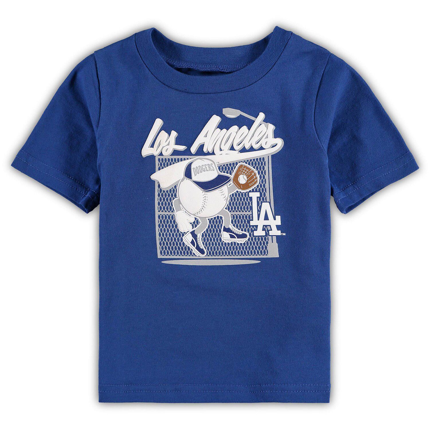 Pro Standard Men's Red/Royal Los Angeles Dodgers Red White and Blue Dip Dye T-Shirt Size: Small