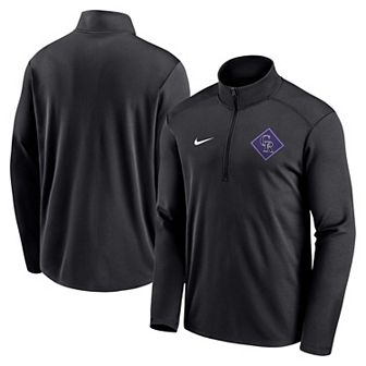 Men's Nike Black Colorado Rockies Diamond Icon Pacer Performance Quarter-Zip Top