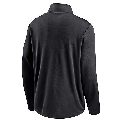 Men's Nike Black Colorado Rockies Diamond Icon Pacer Performance Quarter-Zip Top