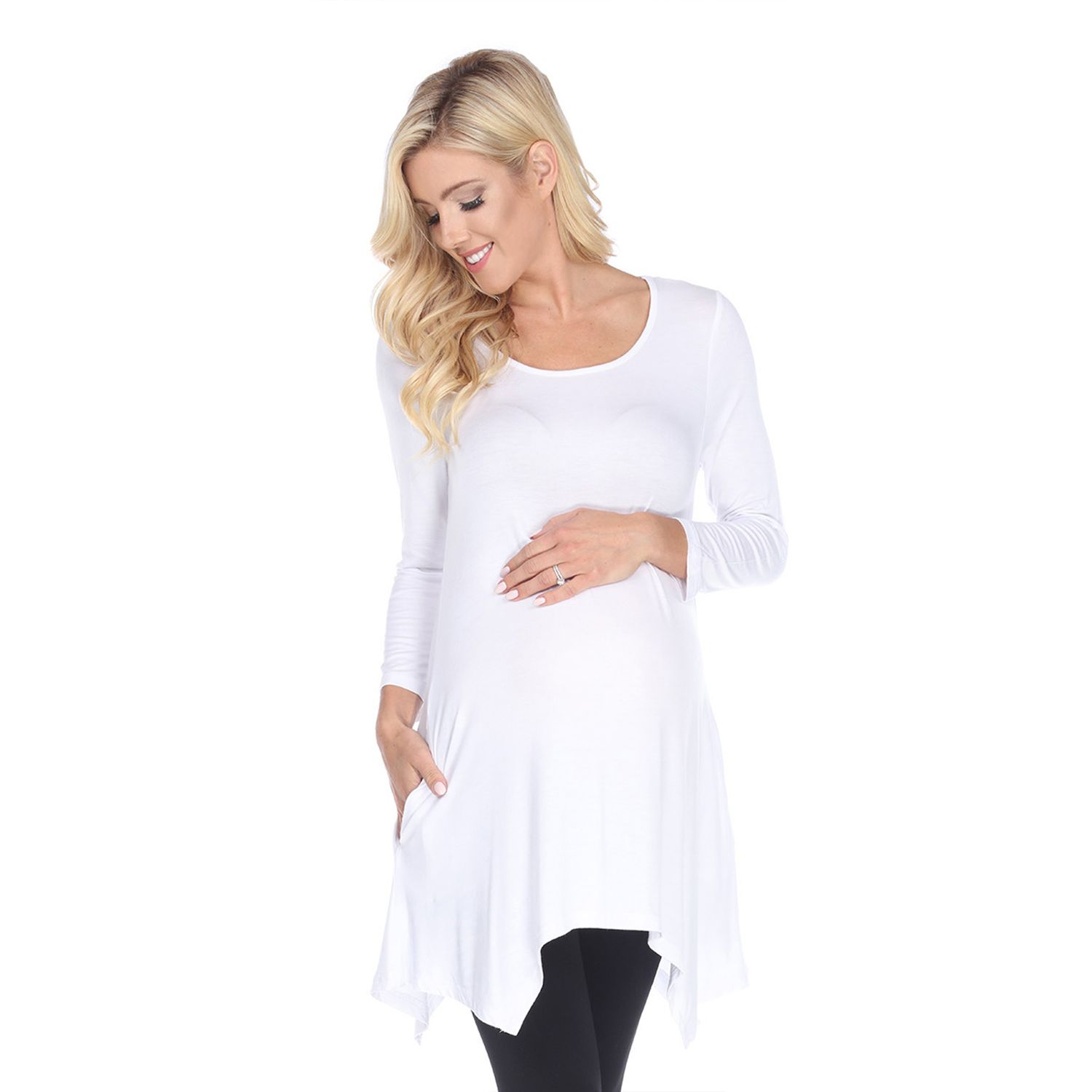 white mark handkerchief tunic top