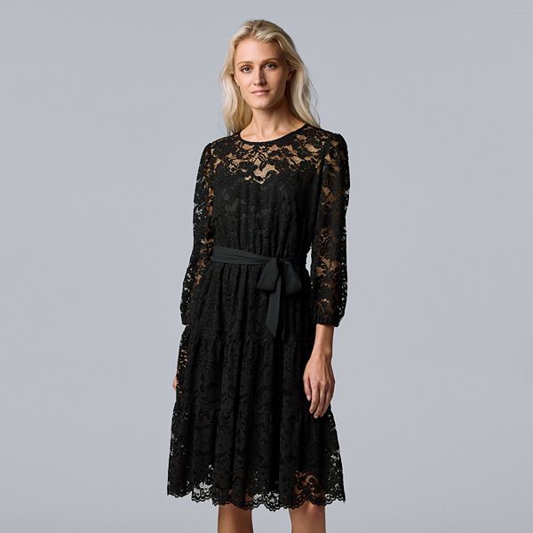 Kohls black lace on sale dress