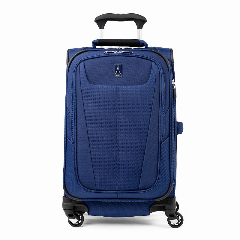 Travelpro MaxLite 5 Softside Spinner Luggage, Beig/Green, 21 Carryon
