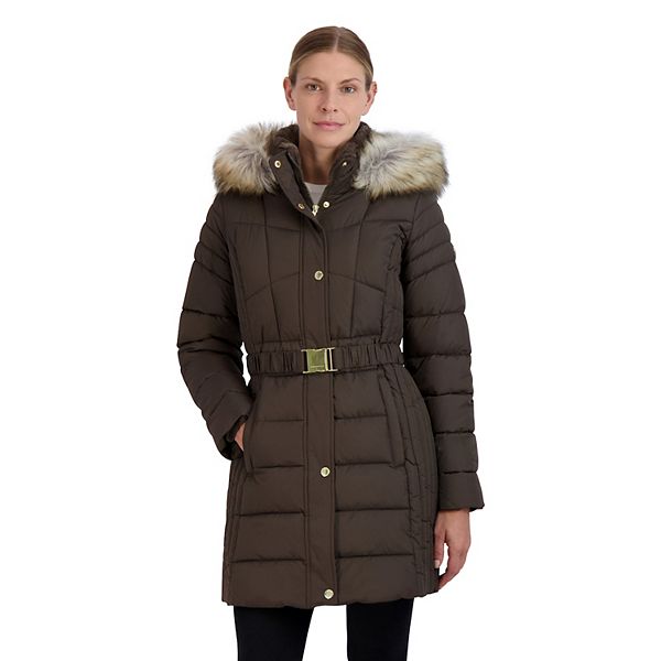 Women's Halitech Faux-Fur Hood Puffer Coat