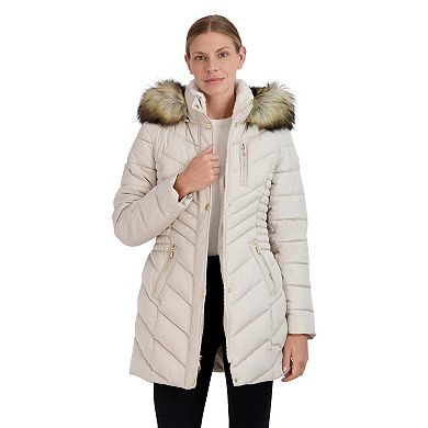 Women's Halitech Faux-Fur Hood Puffer Coat