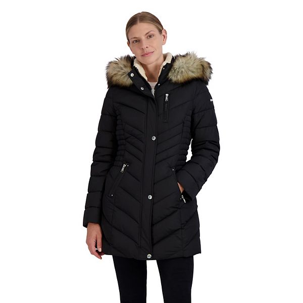 Women's Halitech Faux-Fur Hood Puffer Coat