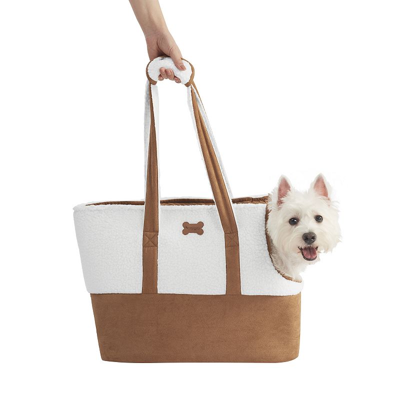 Koolaburra by UGG Faux Suede and Sherpa Pet Carrier, Brown, BAG