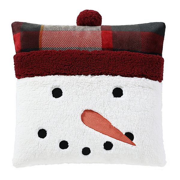 Cuddl Duds® Cozy Soft Snowman Applique Throw Pillow