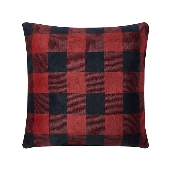 Cuddl Duds Cozy Soft Buffalo Check Printed Plush Throw Pillow