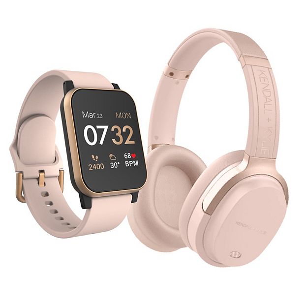 KENDALL KYLIE Smart Watch Bluetooth Headphone Set Rose Blush