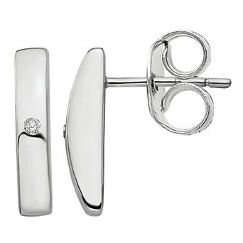 White Ice Sterling Silver Diamond Accent Earrings