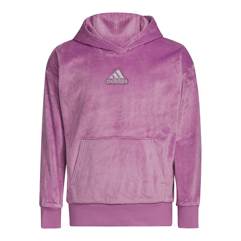 Girls 7-16 adidas Cozy Fleece Hoodie, Girls, Size: Medium, Med Purple